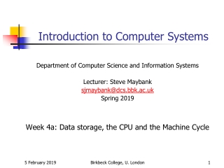 Introduction to Computer Systems