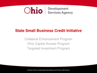 State Small Business Credit Initiative