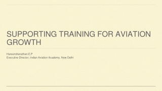 Supporting training for aviation growth