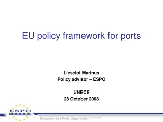 EU policy framework for ports