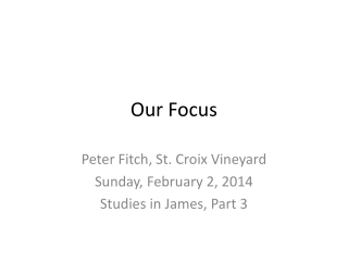 Our Focus