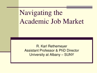 Navigating the Academic Job Market