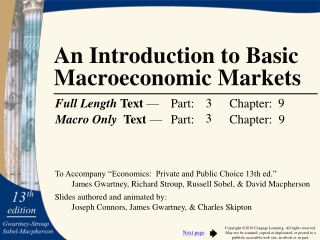 An Introduction to Basic Macroeconomic Markets