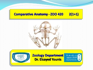 Comparative Anatomy - ZOO 420       2(1+1)