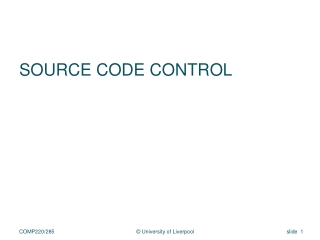 SOURCE CODE CONTROL