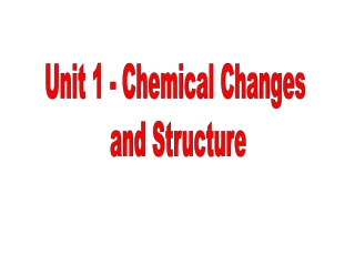 Unit 1 - Chemical Changes  and Structure