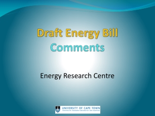Draft Energy Bill  Comments