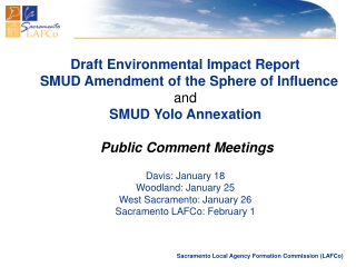 Draft Environmental Impact Report   SMUD Amendment of the Sphere of Influence and