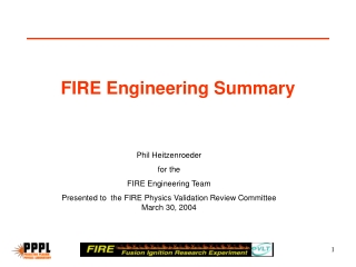 FIRE Engineering Summary