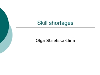 Skill shortages