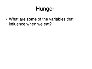 Hunger-