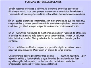 FUERZAS INTERMOLECULARES