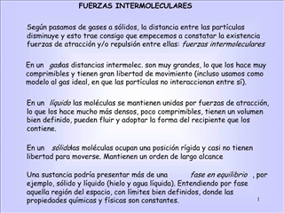 FUERZAS INTERMOLECULARES