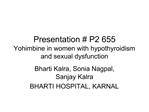 Presentation P2 655 Yohimbine in women with hypothyroidism and sexual dysfunction