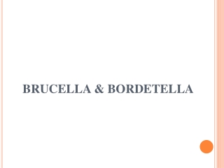 BRUCELLA & BORDETELLA
