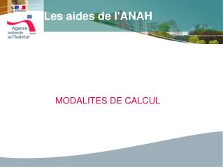 Les aides de l'ANAH