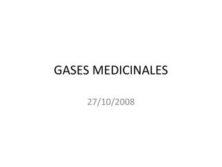 GASES MEDICINALES