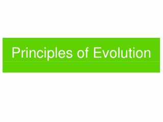 Principles of Evolution