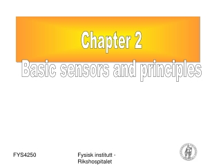 Chapter 2 Basic sensors and principles