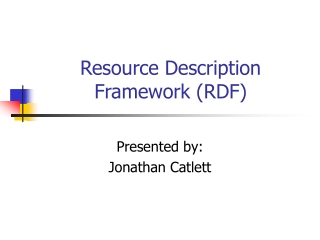 Resource Description Framework (RDF)