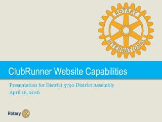 ClubRunner  Website Capabilities