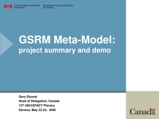 GSRM Meta-Model:  project summary and demo