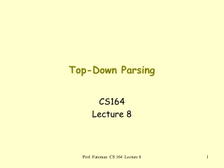 Top-Down Parsing