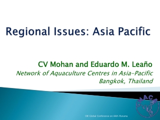 R egional Issues: Asia Pacific