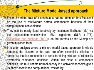 The Mixture Model-based approach