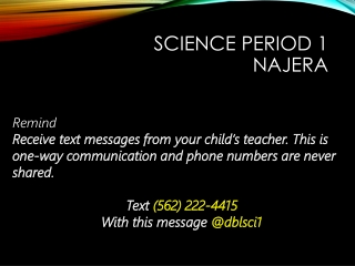 Science Period 1 Najera