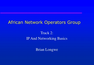African Network Operators Group