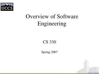 Overview of Software Engineering