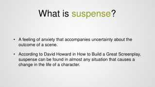 What is  suspense ?