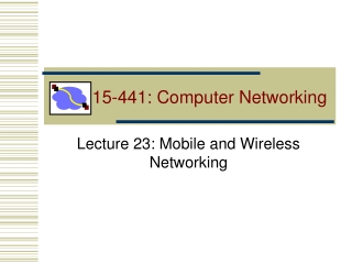 15-441: Computer Networking