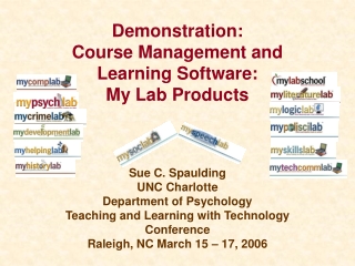 Demonstration: Course Management and Learning Software: My Lab Products