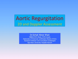 Aortic Regurgitation  2D and Doppler Assessment