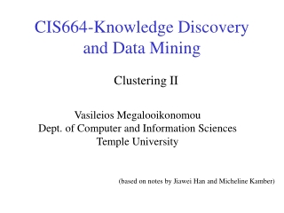 CIS664-Knowledge Discovery and Data Mining