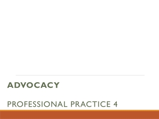 Advocacy Professional Practice 4