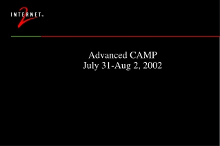 Advanced CAMP July 31-Aug 2, 2002