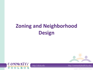 Zoning and Neighborhood Design