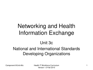 Networking and Health Information Exchange