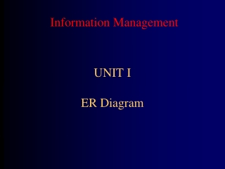 UNIT I   ER Diagram