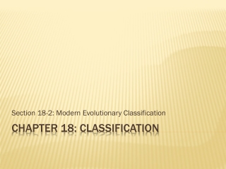 Chapter 18 : Classification