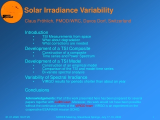 Solar Irradiance Variability