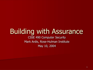 Building with Assurance