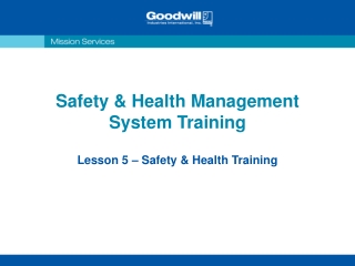 Safety &amp; Health Management System Training