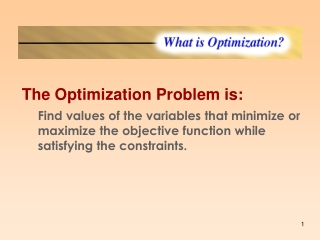 What is Optimization