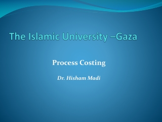 The Islamic University –Gaza