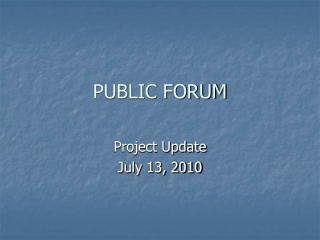 PUBLIC FORUM