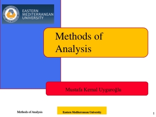 Methods of Analysis